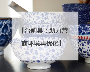 台前县：助力营商环境再优化
