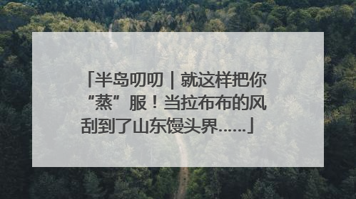 半岛叨叨｜就这样把你“蒸”服！当拉布布的风刮到了山东馒头界……