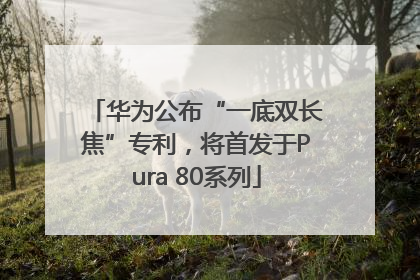 华为公布“一底双长焦”专利，将首发于Pura 80系列