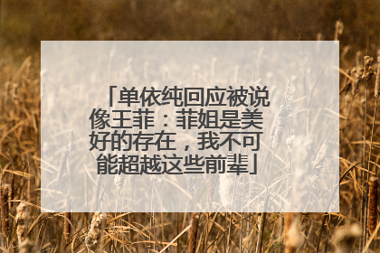 单依纯回应被说像王菲：菲姐是美好的存在，我不可能超越这些前辈