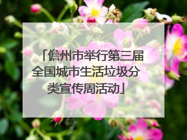 儋州市举行第三届全国城市生活垃圾分类宣传周活动