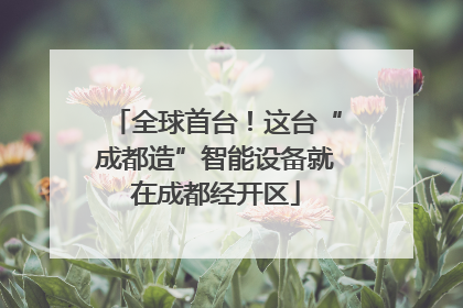 全球首台！这台“成都造”智能设备就在成都经开区
