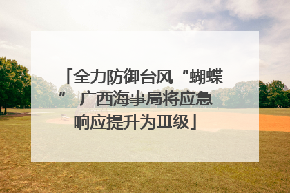 全力防御台风“蝴蝶” 广西海事局将应急响应提升为Ⅲ级
