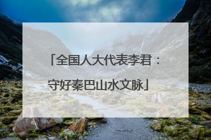 全国人大代表李君：守好秦巴山水文脉
