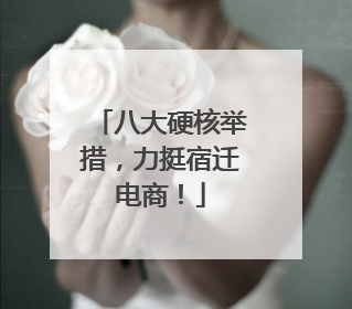 八大硬核举措，力挺宿迁电商！