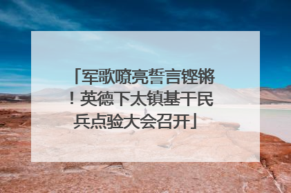 军歌嘹亮誓言铿锵！英德下太镇基干民兵点验大会召开