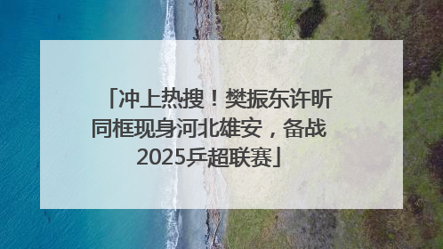 冲上热搜！樊振东许昕同框现身河北雄安，备战2025乒超联赛