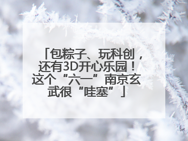 包粽子、玩科创，还有3D开心乐园！这个“六一”南京玄武很“哇塞”