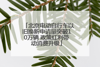 北京电动自行车以旧换新申请量突破10万辆 政策红利带动消费升级