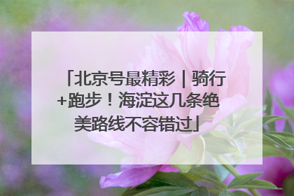 北京号最精彩｜骑行+跑步！海淀这几条绝美路线不容错过