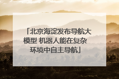 北京海淀发布导航大模型 机器人能在复杂环境中自主导航