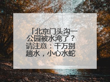 北京门头沟一公园被水淹了？请注意：千万别趟水，小心水蛇、水蛭……