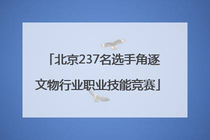 北京237名选手角逐文物行业职业技能竞赛