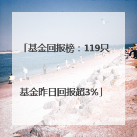 基金回报榜：119只基金昨日回报超3%