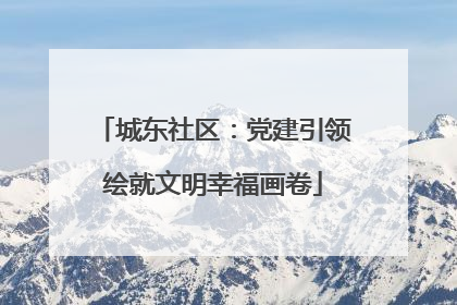 城东社区：党建引领绘就文明幸福画卷