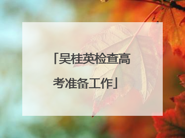 吴桂英检查高考准备工作