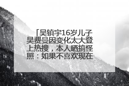 吴镇宇16岁儿子吴费曼因变化太大登上热搜，本人晒搞怪照：如果不喜欢现在的我可以离开