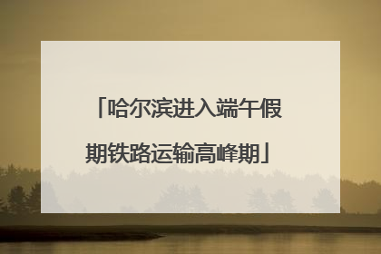 哈尔滨进入端午假期铁路运输高峰期