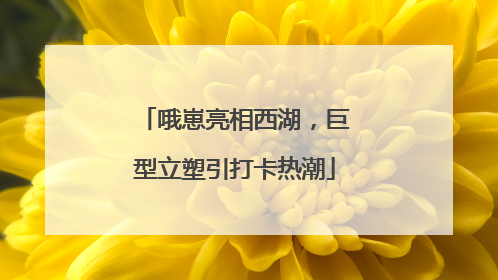 哦崽亮相西湖，巨型立塑引打卡热潮