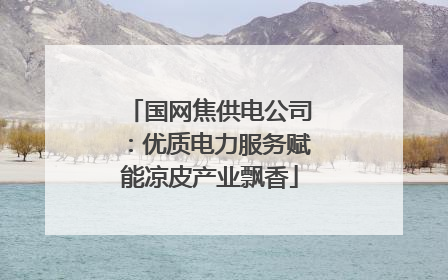 国网焦供电公司：优质电力服务赋能凉皮产业飘香