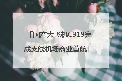 国产大飞机C919完成支线机场商业首航