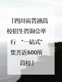 四川省普通高校招生咨询会举行 “一站式”集齐近600所高校