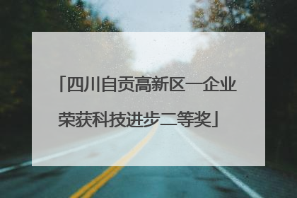 四川自贡高新区一企业荣获科技进步二等奖
