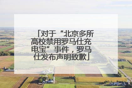 对于“北京多所高校禁用罗马仕充电宝”事件，罗马仕发布声明致歉