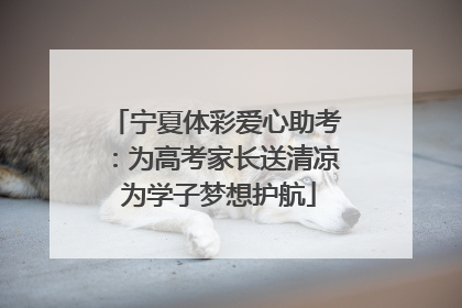 宁夏体彩爱心助考：为高考家长送清凉 为学子梦想护航