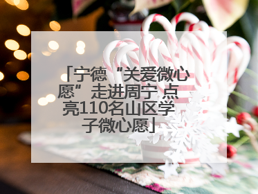 宁德“关爱微心愿”走进周宁 点亮110名山区学子微心愿