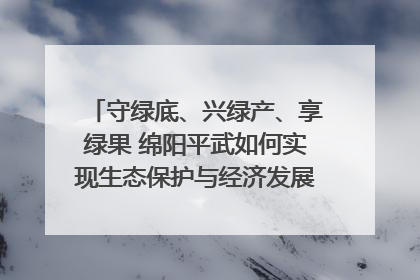 守绿底、兴绿产、享绿果 绵阳平武如何实现生态保护与经济发展双赢？｜新闻发布最前线·深一度