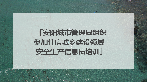 安阳城市管理局组织参加住房城乡建设领域安全生产信息员培训