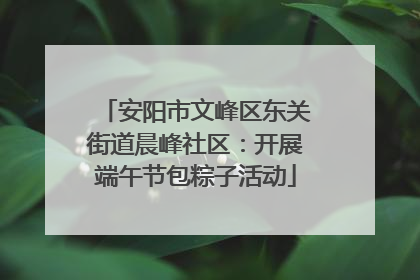 安阳市文峰区东关街道晨峰社区：开展端午节包粽子活动