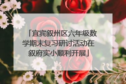 宜宾叙州区六年级数学期末复习研讨活动在叙府实小顺利开展