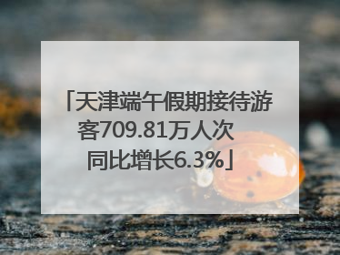 天津端午假期接待游客709.81万人次 同比增长6.3%