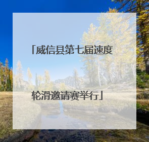 威信县第七届速度轮滑邀请赛举行