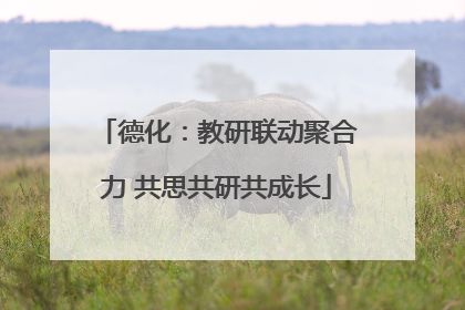 德化：教研联动聚合力 共思共研共成长