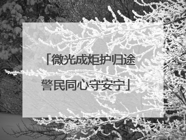 微光成炬护归途 警民同心守安宁