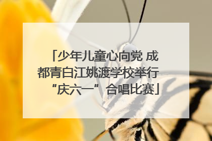 少年儿童心向党 成都青白江姚渡学校举行“庆六一”合唱比赛