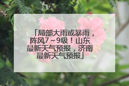 局部大雨或暴雨，阵风7～9级！山东最新天气预报，济南最新天气预报