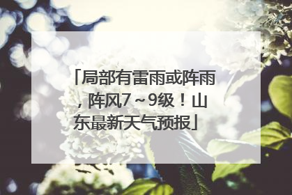 局部有雷雨或阵雨，阵风7～9级！山东最新天气预报