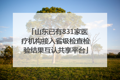 山东已有831家医疗机构接入省级检查检验结果互认共享平台