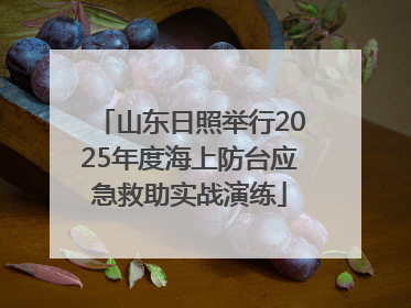 山东日照举行2025年度海上防台应急救助实战演练