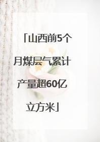 山西前5个月煤层气累计产量超60亿立方米