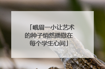 峨眉一小让艺术的种子悄然播撒在每个学生心间