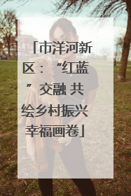 市洋河新区：“红蓝”交融 共绘乡村振兴幸福画卷