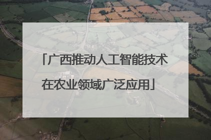 广西推动人工智能技术在农业领域广泛应用
