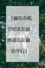 廊坊市低空经济发展座谈会在廊坊举行