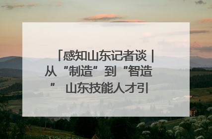 感知山东记者谈｜从“制造”到“智造” 山东技能人才引领产业升级