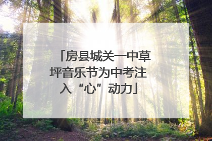 房县城关一中草坪音乐节为中考注入“心”动力